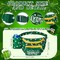 7 Pcs St Patrick's Day Costume Accessories Shamrock Outfit Irish Fanny Pack with Drink Holder Green Adjustable Suspender Sweatband Sunglasses Wristband St Patty's Gift for Women Dress up